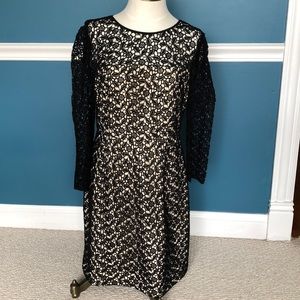 J. Crew formal cocktail dress lace long sleeve black  size 6